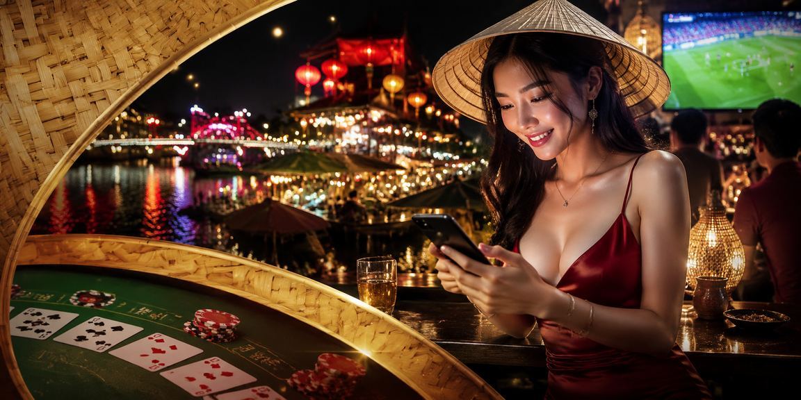 Người chơi baccarat với nón lá tại Hà Nội trong không khí casino
