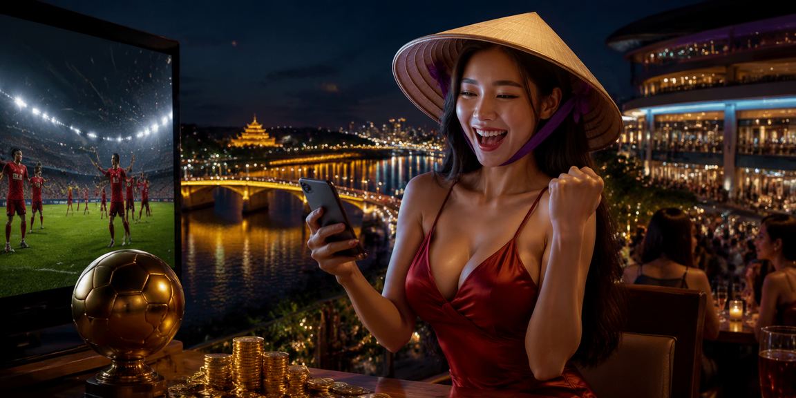 Người dùng cá cược bóng đá tại Huế qua thiết bị di động giao diện tiếng Việt